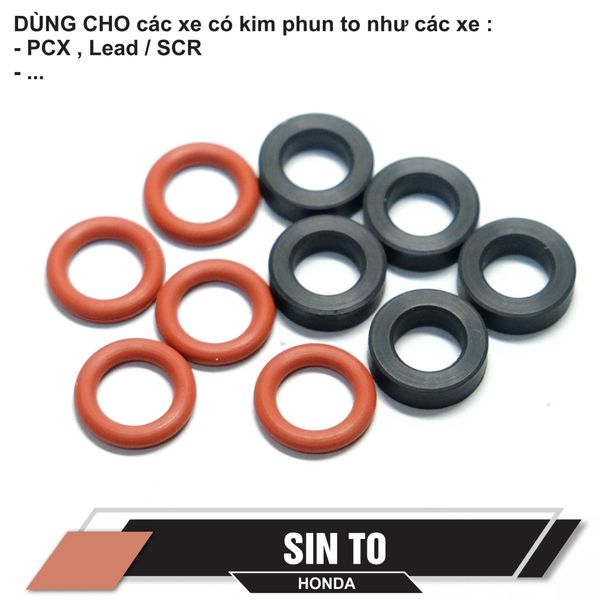 (5 Bộ) Gioăng ( Sin ) Kim phun xe máy Honda  / Vòng đệm cách nhiệt, chống rung