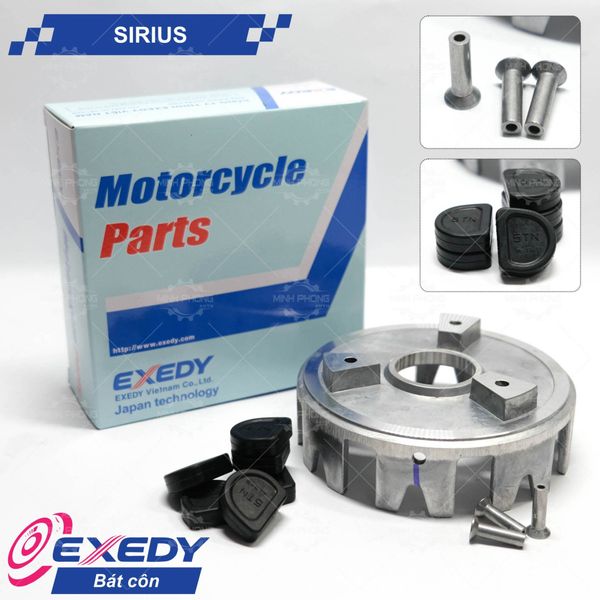 Bộ nồi sau xe SIRIUS - JUPITER ( Bát côn / Mâm ép / Lá bố / Lá côn ) Thương hiệu Exedy