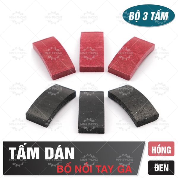 Bố dán cacbon dùng để dán bố nồi tay ga (Bộ 3 tấm) 2 Màu : HỒNG - ĐEN