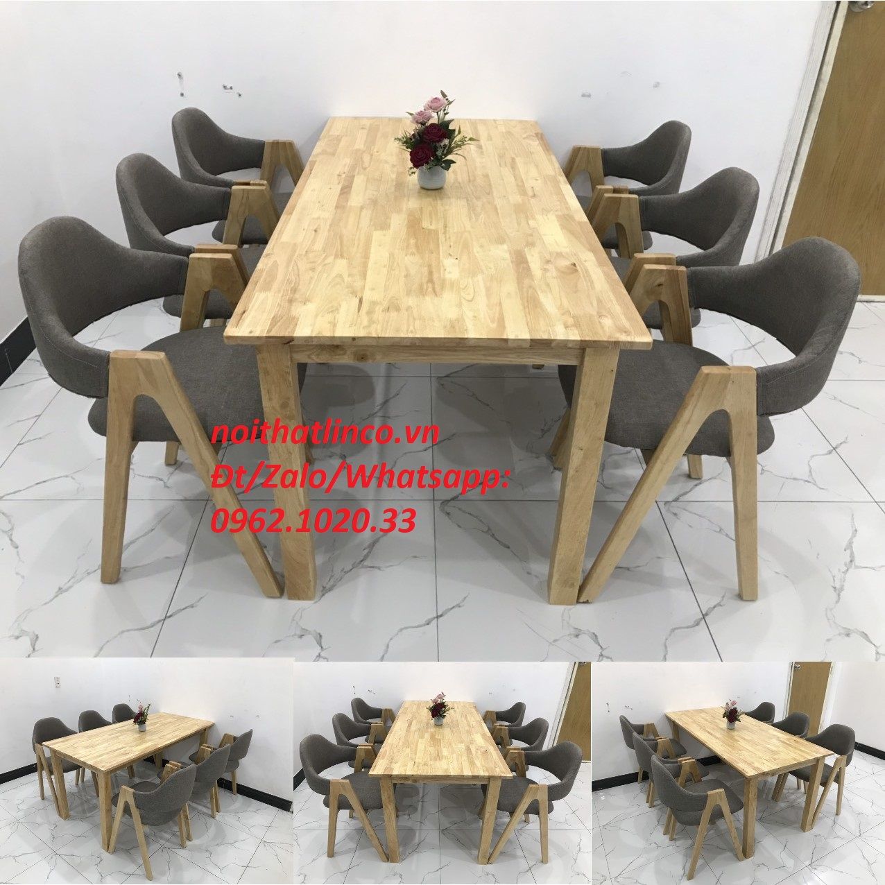  Bộ bàn ăn 6 ghế gỗ tự nhiên giá rẻ đẹp HCM (SG) | Nội Thất Linco tphcm 