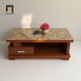  Bàn sofa phòng khách màu nâu BTPK62 Hunty 1m kính giả đá 