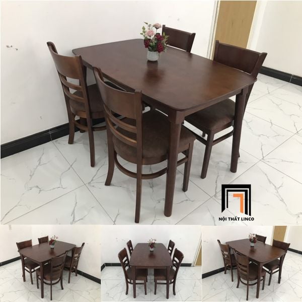bộ bàn ăn 4 ghế nhỏ gọn