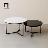  Cặp bàn sofa phòng khách đá đen trắng BTPK27 Zampo giá rẻ 