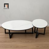  Cặp 2 bàn sofa phòng khách BTPK19 Waka mặt đá trắng giá rẻ 