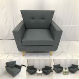  Ghế sofa đơn xinh xắn DL5 Piloc màu xám lông chuột giá rẻ 
