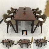  Bộ bàn ăn dài 1m6 6 ghế 4-KH6-G5-B108-nausi màu cafe nâu 