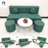  Bộ ghế sofa băng nhỏ gọn 1m7 BKT bọc vải nỉ bố mềm 