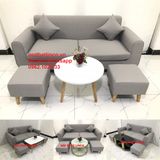  Bộ bàn ghế salon sofa băng xám ghi trắng giá rẻ đẹp dài 1m9 