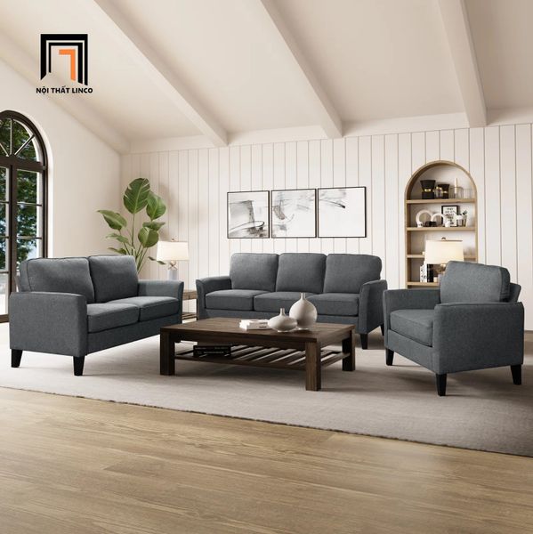 bộ ghế sofa giá rẻ xám đen