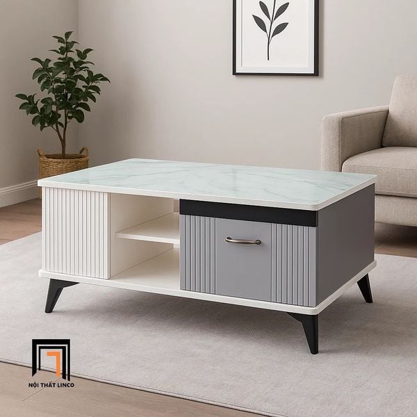 bàn sofa phòng khách chữ nhật