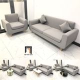  Bộ ghế sofa phòng khách NS04 màu xám ghi trắng giá rẻ 