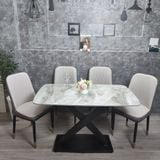  Bộ bàn ăn 4 ghế mặt đá ceramic 1-BAD4-G2-B70 nhập khẩu 