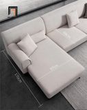  Bộ ghế sofa góc L xám trắng cho căn hộ GT248 Hilda 2m4 x 1m6 