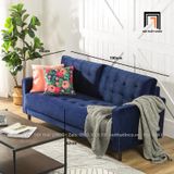  Ghế sofa băng BT26 Rosenow dài 1m9 màu xanh đen vải nhung 