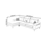  Bộ sofa phòng khách cao cấp GT171 Sheridon 2m3 x 1m55 da Pu 