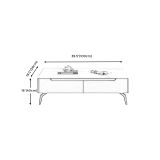  Bàn sofa hình chữ nhật 1m x 50 BSF36 Camel mặt đá có hộc kéo 