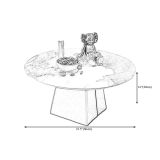  Bàn trà hình tròn đường kính 60cm BSF29 Lammo trang trí shop tiệm 