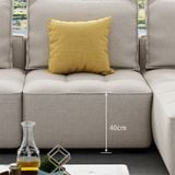  Bộ ghế sofa góc L giá rẻ GT160 Iberia 2m8 x 1m6 kiểu dáng basic 