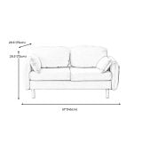  Ghế sofa băng nhỏ gọn BT156 Scandy dài 1m5 vải nỉ phòng ngủ 