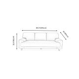 Ghế sofa băng da công nghiệp BT151 Tempo 2m05 màu đen 
