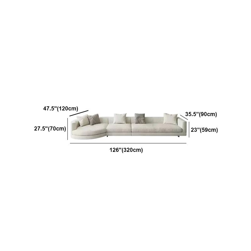  Bộ ghế sofa góc L 3m2 x 1m2 GT182 Zingo màu xám trắng hiện đại 