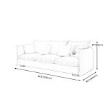  Ghế sofa băng gia đình BT150 Boige 2m vải nỉ bố 