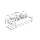  Bộ ghế sofa phòng khách BT296 Slopy dài 2m1 kèm ghế đôn 