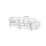  Ghế sofa băng chờ dài 2m4 BT189 Bundar 2m4 bọc da giả 