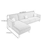  Bộ ghế sofa góc chữ L GT126 Torre 2m5 x 1m45 giá rẻ 