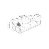  Ghế sofa băng da công nghiệp BT192 Shawee 2m1 sang trọng 