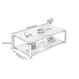  Bàn sofa mặt đá 2 tầng BSF25 Basel 1m x 50 kiểu dáng hiện đại 