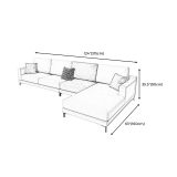  Bộ ghế sofa góc chữ L sang trọng GT115 Grove 3m15 x 1m6 
