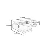  Bộ ghế sofa góc L sang trọng GT110 Gila 3m4 x 1m8 bọc da giả 
