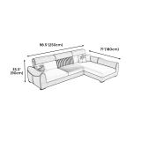  Ghế sofa góc chữ L 2m5 x 1m8 GT84 Hady cho gia đình 