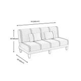  Ghế sofa bed thông minh dài 1m7 GB67 Roding chạy sọc đen 