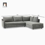  Bộ ghế sofa góc xám ghi GT78 Easton cho căn hộ chung cư 