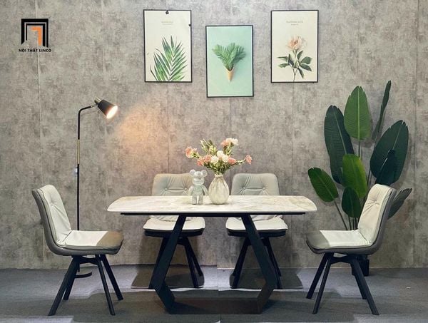 bộ bàn ăn 4 người phòng bếp xinh