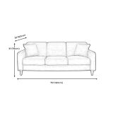  Ghế sofa băng vải giá rẻ BT215 Settee dài 1m9 màu xám 