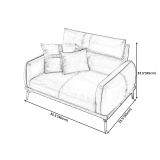  Bộ ghế sofa phòng khách hiện đại KT69 Flamy da giả đen 