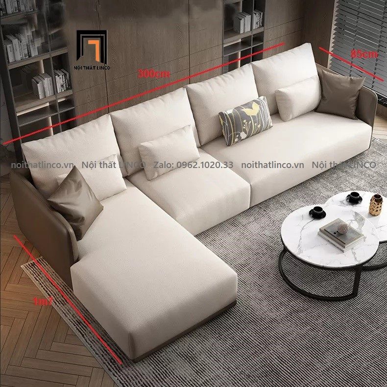  Bộ ghế sofa góc GT25-Nordic 3m x 1m6 da công nghiệp 