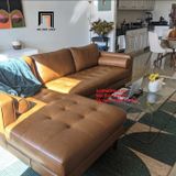  Bộ ghế sofa góc GT6 Matilda 2m2 x 1m6 simili giả da màu da bò 