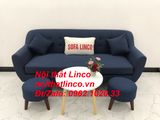  Bộ bàn ghế salon sofa băng xanh dương đậm đen dài 1m9 giá rẻ 