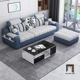  Bộ ghế sofa phòng khách BT296 Slopy dài 2m1 kèm ghế đôn 