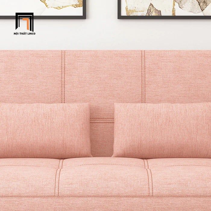  Ghế sofa giường nằm dài 1m9 màu hồng phấn GB59 Sheridan 