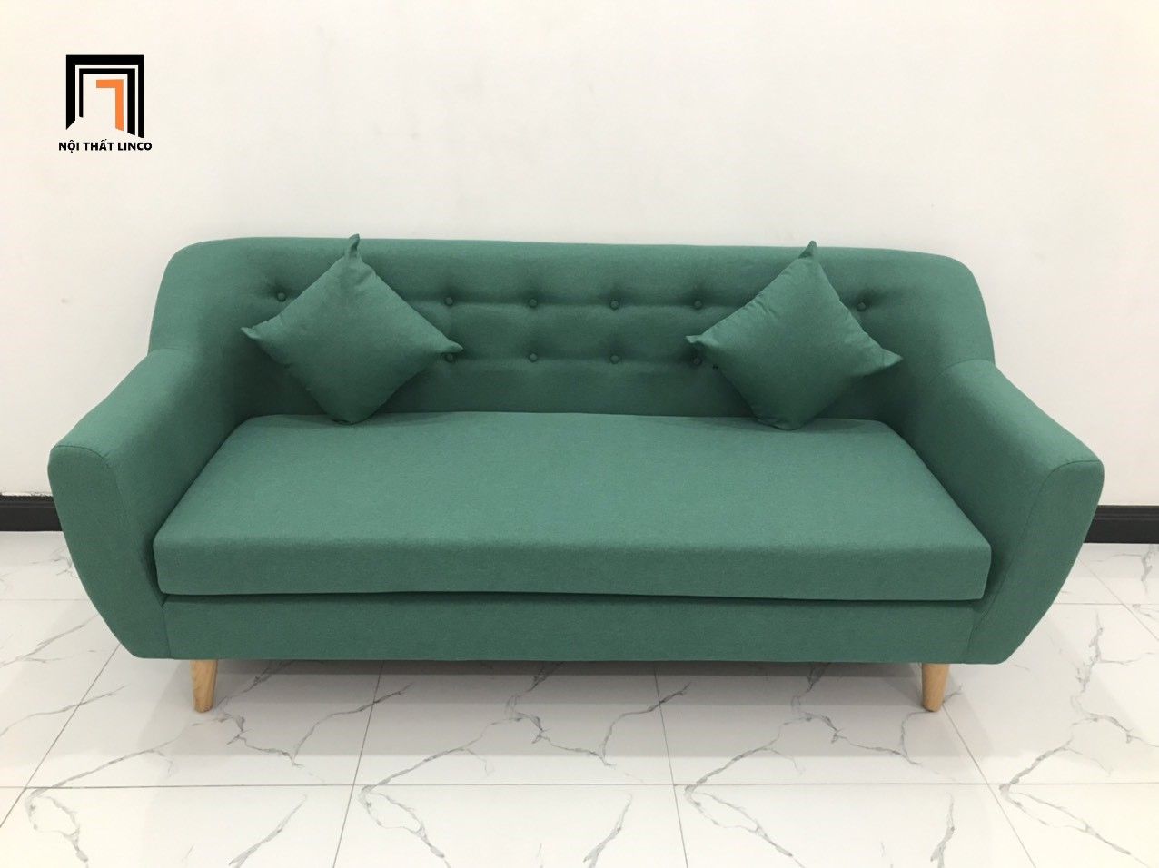  Ghế sofa văng băng dài 1m9 giá rẻ BGN màu xanh ngọc xinh xắn 