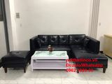  Bộ ghế sofa góc da giả 2m2 x 1m6 màu xanh than 