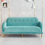  Ghế sofa văng vải nhung xanh lá BT283 Mariene 1m8 cho shop tiệm 