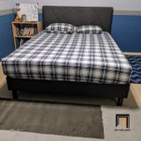  Giường ngủ bọc vải bố nỉ GN26 Bartley màu xám đậm 