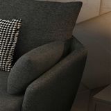  Ghế sofa góc L vải nỉ bố GT225 Wettin 3m x 1m6 màu xám trắng 