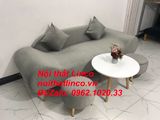  Bộ ghế sofa văng băng thuyền SFT dài 2m xám lông chuột nhỏ 